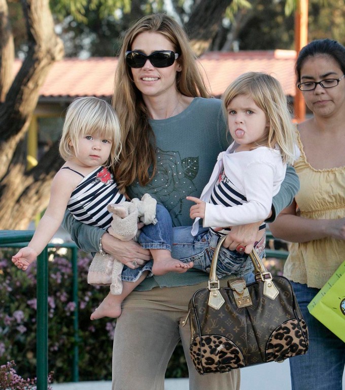 Denise Richards With Her Kids In Malibu