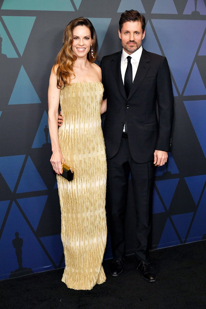 Hilary Swank & Philip Schneider at the 2018 Governors Awards
