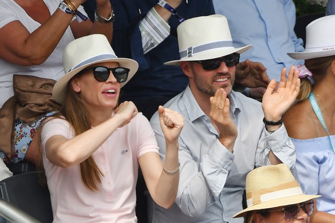 Hilary Swank & Philip Schneider at the French Open