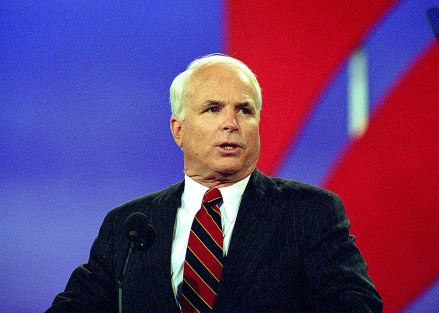 United States Senator John S. McCain, III (Republican of Arizona) speaks at the 1996 Republican National Convention at the San Diego Convention Center
Republican National Convention, San Diego, USA - Aug 1996