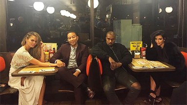 Chrissy Teigen, John Legend, Kim Kardashian & Kanye West Waffle House