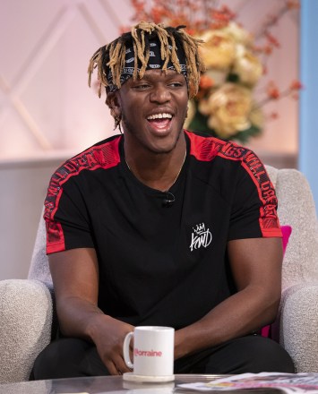 Editorial use only
Mandatory Credit: Photo by Ken McKay/ITV/Shutterstock (10487001av)
KSI
'Lorraine' TV show, London, UK - 28 Nov 2019
YOUTUBER KSI - HE STARTED OFF IN HIS WATFORD BEDROOM … AND NOW HE HAS MORE YOUTUBE SUBSCRIBERS THAN BEYONCE! 

He has more subscribers on YouTube than Beyoncé - and amazingly it all started by filming himself playing video games in his bedroom as a teenager. KSI will be telling Lorraine about his remarkable success, recently taking part in one of 'the biggest events in internet history' and why he and Justin Bieber are definitely not friends.