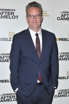 Matthew Perry arriving at the Reelz's 