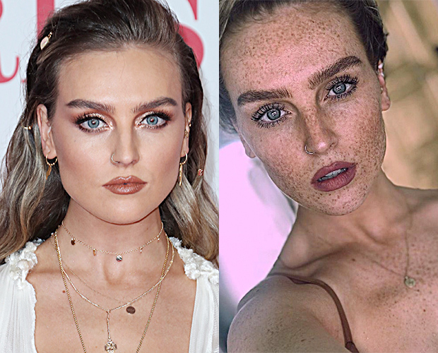Perrie Edwards With & Without Freckles