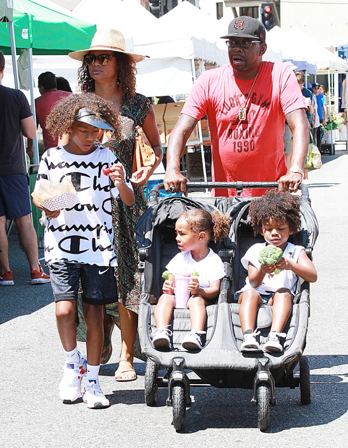 Bobby Brown out and about in 2019 with his three youngest kids