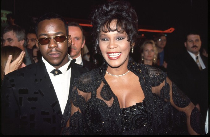 Bobby Brown & Whitney Houston attend ‘The Bodyguard’ premiere