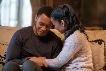 EMPIRE: L-R: Trai Byers and guest star Meta Golding in the "A Wise Father That Knows His Own Child" episode of EMPIRE airing Wednesday, April 17 (8:00-9:00 PM ET/PT) on FOX. ©2019 Fox Media LLC CR: Chuck Hodes/FOX.