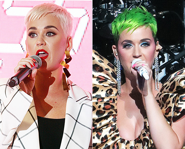 Katy Perry S Green Hair — Makeover On Stage In L A