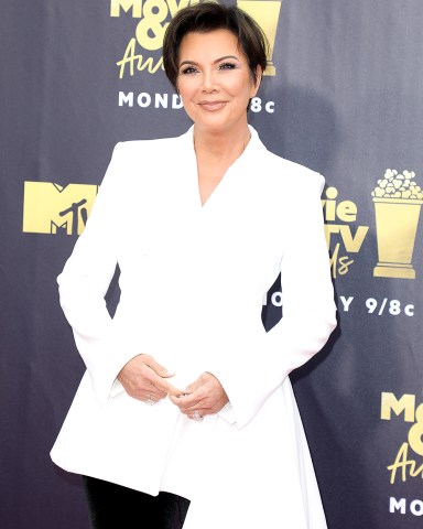 Kris Jenner MTV Movie & TV Awards, Arrivals, Los Angeles, USA - 16 Jun 2018