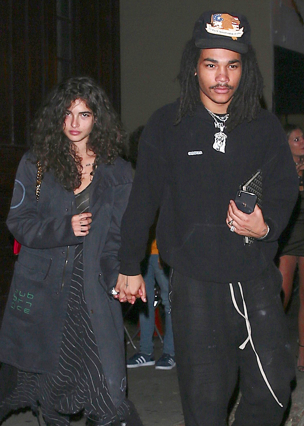 *EXCLUSIVE* Kourtney no more! Luka Sabbat holds hands with model Chiara Scelsi during a fun night at the Peppermint Club