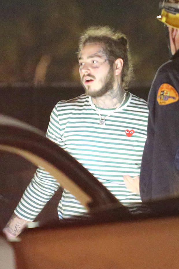 post malone car crash