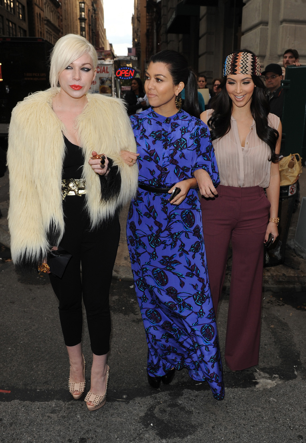 Kim Kardashian, Kourtney Kardashian and Joyce Bonelli go to get their nails done in NYC