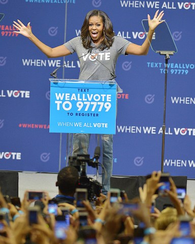 Former First Lady Michelle Obama'When We All Vote' rally, Coral Gables, USA - 28 Sep 2018