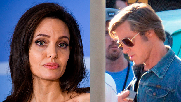 Angelina Jolie emotional Brad Pitt Margaret Qualley hug
