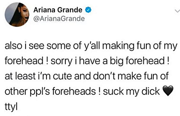 Ariana Grande Tweet