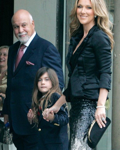 Celine Dion, Rene Angelil Canadian singer, Celine Dion, right, arrives with her son Rene-Charles, center, and her husband Rene Angelil, left, at the Elysee Palace to be awarded of the Legion d'Honneur by French President Nicolas Sarkozy, in Paris. Angelil, Dion's husband and manager, has died at his suburban Las Vegas home, authorities said . He was 73 and had battled throat cancer Obit-Rene Angelil, Paris, France