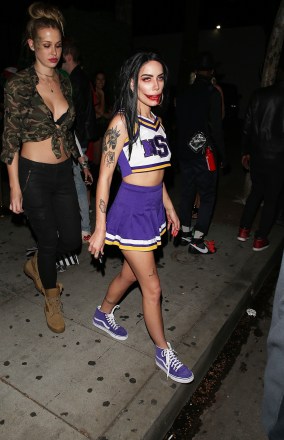 Los Angeles, CA  - Halsey leaves Travis Scott's Halloween bash at Delilah in West HollywoodPictured: HalseyBACKGRID USA 31 OCTOBER 2018 BYLINE MUST READ: 42 / BACKGRIDUSA: +1 310 798 9111 / usasales@backgrid.comUK: +44 208 344 2007 / uksales@backgrid.com*UK Clients - Pictures Containing ChildrenPlease Pixelate Face Prior To Publication*