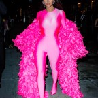 Kim Kardashian Stuns In A Hot Pink Feathered Catsuit As She Celebrates Her First Hosting Gig On SNL At Zero Bond
