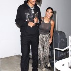 Kourtney Kardashian and Luka Sabbat leave an Off-White event at Gagosian Gallery