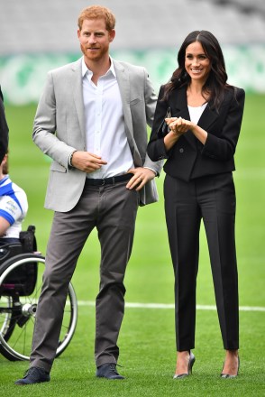 Prince Harry and Meghan Duchess of Sussex visit Croke Park
Prince Harry and Meghan Duchess of Sussex visit to Dublin, Ireland - 11 Jul 2018
WEARING GIVENCHY