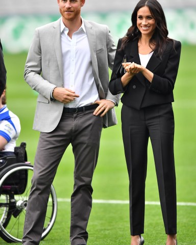 Prince Harry and Meghan Duchess of Sussex visit Croke Park Prince Harry and Meghan Duchess of Sussex visit to Dublin, Ireland - 11 Jul 2018 WEARING GIVENCHY