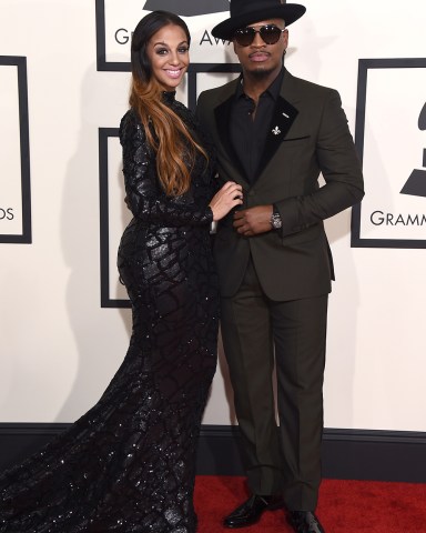 Ne-Yo, right, and Monyetta Shaw arrive at the 57th annual Grammy Awards at the Staples Center, in Los Angeles
The 57th Annual Grammy Awards - Arrivals, Los Angeles, USA
