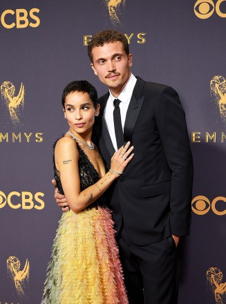 Zoe Kravitz and Karl Glusman
69th Primetime Emmy Awards, Arrivals, Los Angeles, USA - 17 Sep 2017
