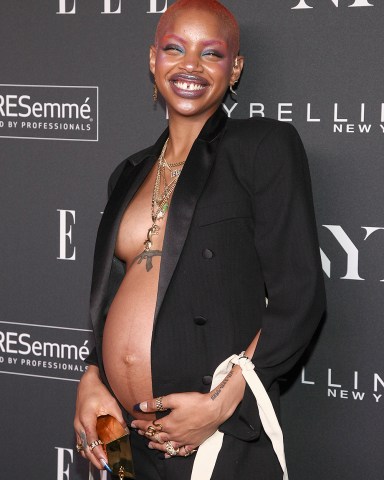 Slick Woods attends the NYFW Spring/Summer 2019 Kick-Off Party at The Pool, in New York NYFW Spring/Summer 2019 - NYFW Kick-Off Party, New York, USA - 05 Sep 2018