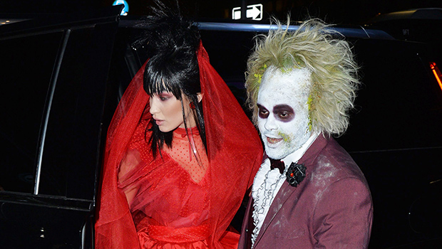 Bella Hadid and The Weeknd Really Committed to Their 'Beetlejuice' Costumes  - Fashionista