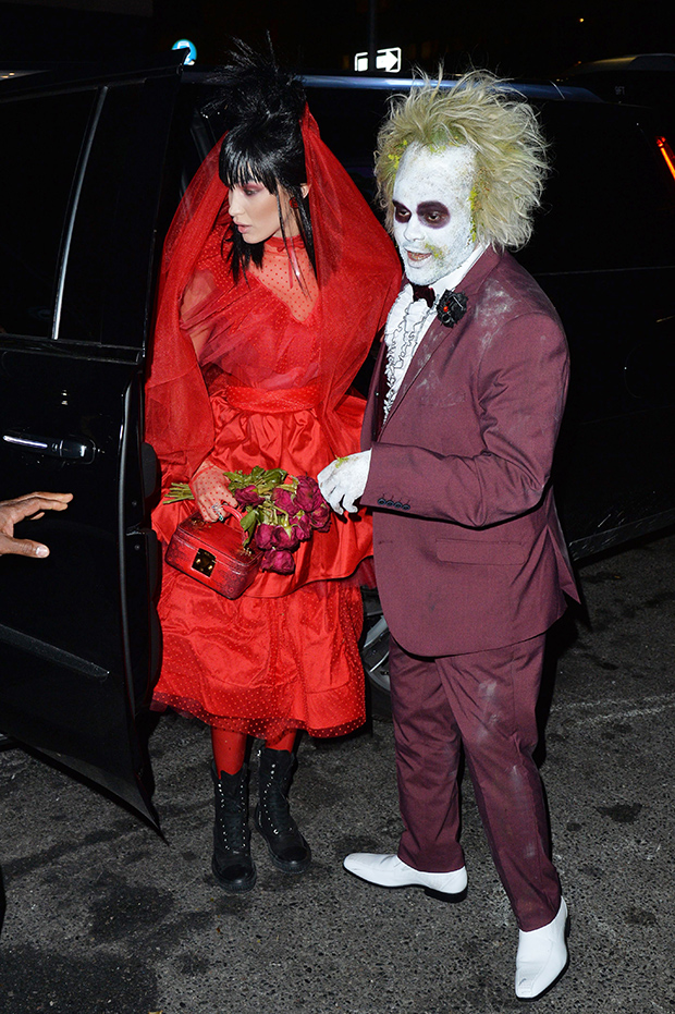 The Weeknd & Bella Hadid’s ‘Beetlejuice’ Halloween Costumes: See Pics ...