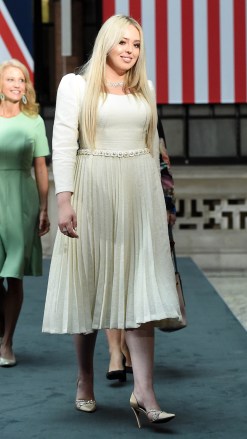 Tiffany Trump departs after President Trump and Prime Minister May held a news conference at the Foreign and Commonwealth Office.  US President Donald Trump State Visit to London, UK - June 04, 2019