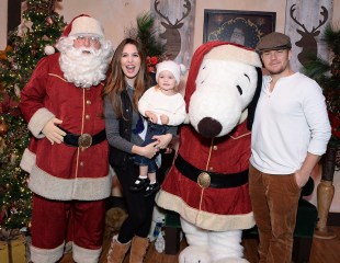 Christy Carlson Romano, husband Brendan Rooney and daughter Isabella
'Knott's Merry Farm' holiday celebration, Buena Park, USA - 08 Dec 2018
Celebrities Celebrate the Holidays at Knott?s Merry Farm