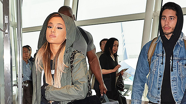 Ariana Grande is seen upon arrival at Haneda Airport on June 13