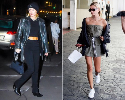 Celebs Wearing Leather Jackets: Photos Of Gigi Hadid & More – Hollywood ...