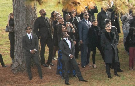 Sean 'Diddy' Combs and a star-studded crowd of mourners gathered to watch fireworks at Kim Porter's burial in Georgia. The rap superstar was joined by family as well as the likes of Winnie Harlow and Russell Simmons for the display, at Evergreen Memorial Park. Columbus, where they gathered to bid farewell to Porter, 47.Pictured: Ref: SPL5044315 241118 NON-EXCLUSIVEPicture by: Christopher Oquendo / SplashNews.comSplash News and PicturesLos Angeles: 310-821-2666New York: 212-619-2666London: 0207 644 7656Milan: 02 4399 8577photodesk@splashnews.comWorld Rights