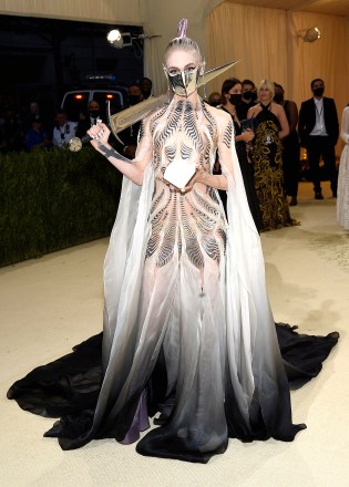 Grimes attends the Metropolitan Museum of Art's Costume Institute benefit gala to celebrate the opening of the "In America: A Lexicon of Fashion" exhibition, in New York 2021 MET Museum Costume Institute Benefit Gala, New York, United States - Sep 13, 2021