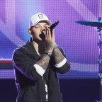 Country Music Singer Kane Brown is seen singing live in Hollywood.