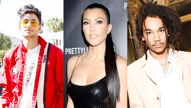 Kourtney Kardashian Poses With Luka Sabbat And Fai Khadra