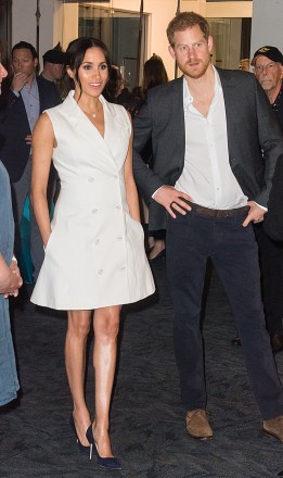 Prince Harry and Meghan Duchess of Sussex visit Courtnay Creative event celebrating the city's thriving arts scene in WellingtonPrince Harry and Meghan Duchess of Sussex tour of New Zealand - 29 Oct 2018Wearing Maggie Marilyn