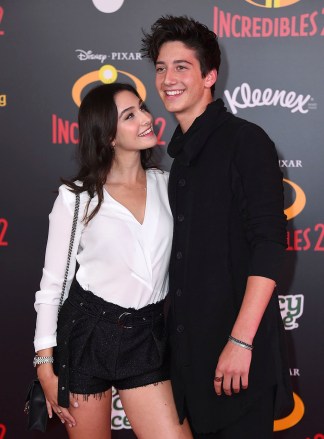 Holiday Kriegel, Milo Manheim. Holiday Kriegel, left, and Milo Manheim arrive at the world premiere of "Incredibles 2" at the El Capitan Theatre, in Los Angeles
World Premiere of "Incredibles 2", Los Angeles, USA - 05 Jun 2018