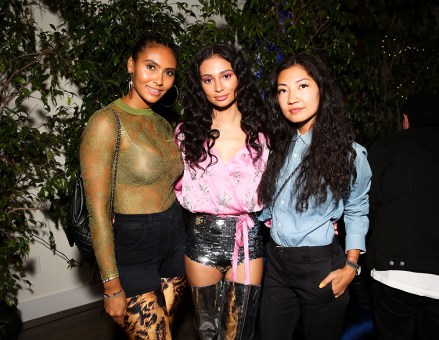 Exclusive - Premium Rates Apply. Call your Account Manager for pricing.Mandatory Credit: Photo by Marc Patrick/BFA/REX/Shutterstock (9643107eg)Shaniece Hairston, Kristen Noel Crawley, Aisha ShayaExclusive - Knc Beauty Eye Mask Launch Event, Los Angeles, USA - 25 Apr 2018