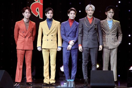 South Korean K-pop group SHINee pose for the media before a showcase for their fifth album "1 of 1" in Seoul, South Korea
South Korea SHINee, Seoul, South Korea - 04 Oct 2016