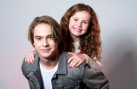 Darby Camp and Judah Lewis Of 'The Christmas Chronicles' on Netflix visit HL to promote the Kurt Russell film