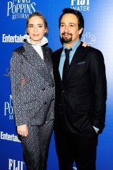 NEW YORK, NY - DECEMBER 17: Emily Blunt and Lin-Manuel Miranda attend The Cinema Society With FIJI Water, Lindt Chocolate, Entertainment Weekly & People Host A Screening Of Disney's "Mary Poppins Returns” at SVA Theater on December 17, 2018 in New York. (Photo by Paul Bruinooge/PMC) *** Local Caption *** Emily Blunt;Lin-Manuel Miranda