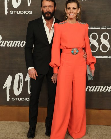 Tim McGraw and Faith Hill attend the world premiere of "1883" at Encore Beach Club at Wynn Las Vegas on Saturday, December 11, 2021 in Las Vegas, Nevada.
The World Premiere of "1883" in Las Vegas, Nevada, United States - 12 Dec 2021