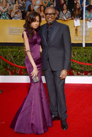 Keisha Nash Whitaker and Forest Whitaker arrive at the 20th annual Screen Actors Guild Awards at the Shrine Auditorium, in Los Angeles20th Annual SAG Awards - Arrivals, Los Angeles, USA