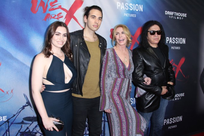 Sophie Simmons & Her Family At The ‘We Are X’ prmeire