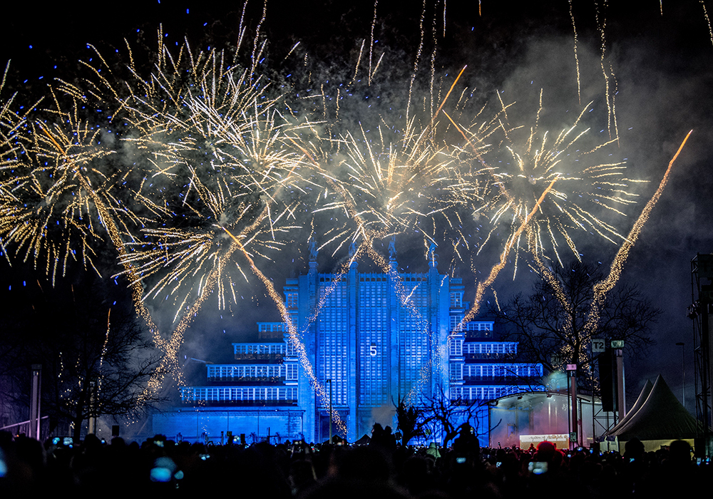 New Year's firework in Brussels, Belgium - 01 Jan 2019