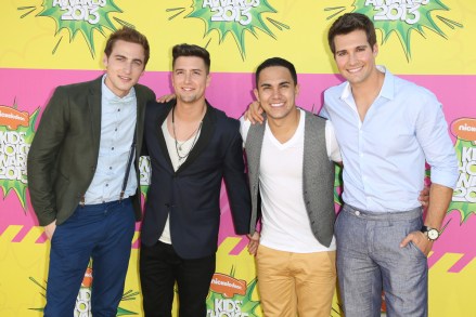 Big Time Rush - James Maslow, Kendall Schmidt, Logan Henderson, and Carlos Pena Jr
Nickelodeon's 26th Annual Kids Choice Awards Arrivals, Los Angeles, America - 23 Mar 2013