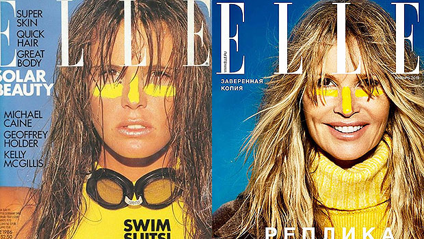 Elle Macpherson On ‘elle Magazine Recreates Cover 32 Years Later Hollywood Life 5552